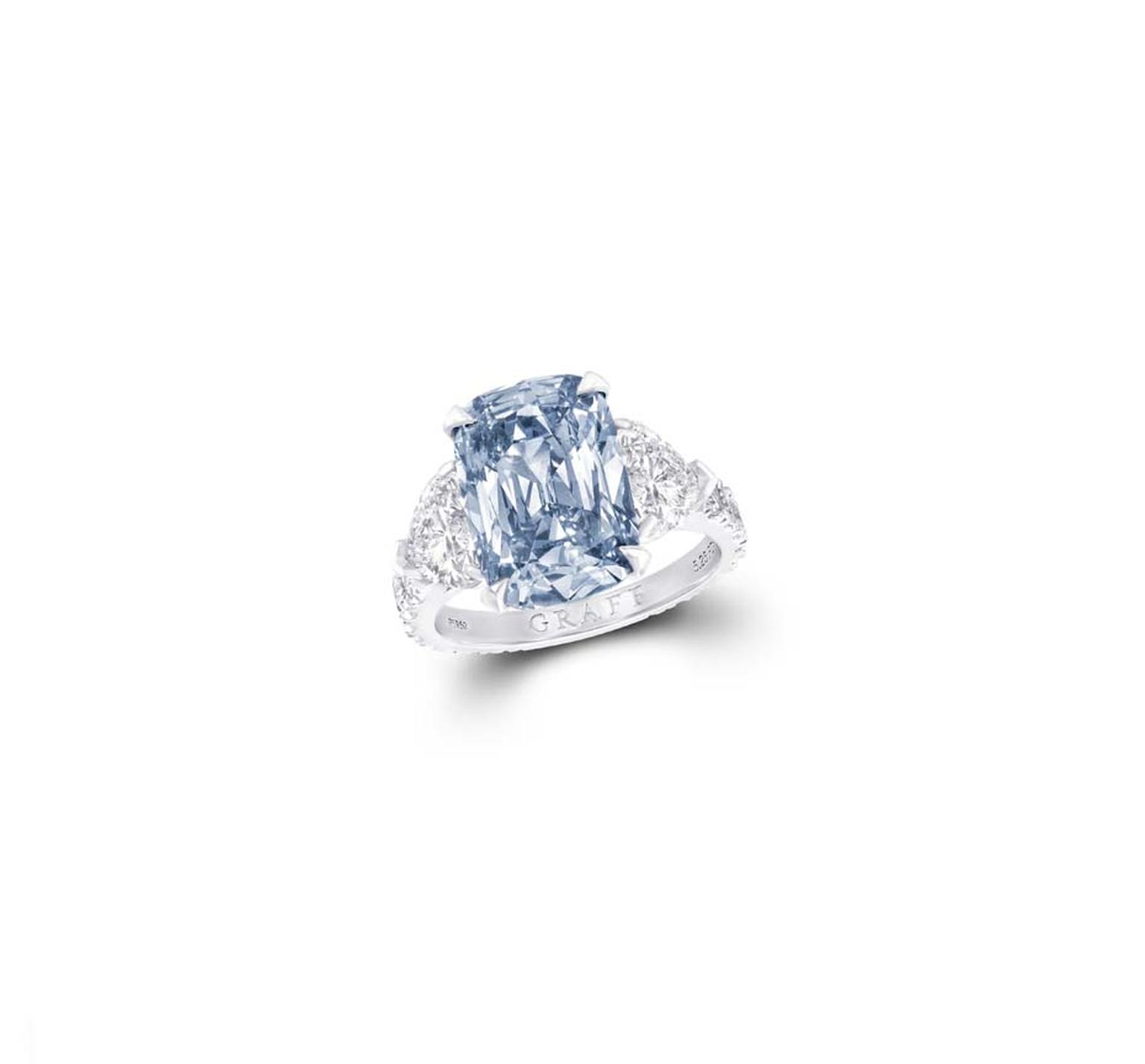 Graff blue diamond ring outlet